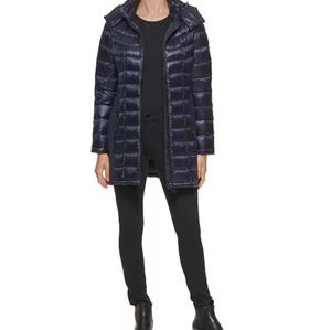 Women's Hooded Puffer Jacket- CALVIN KLEIN